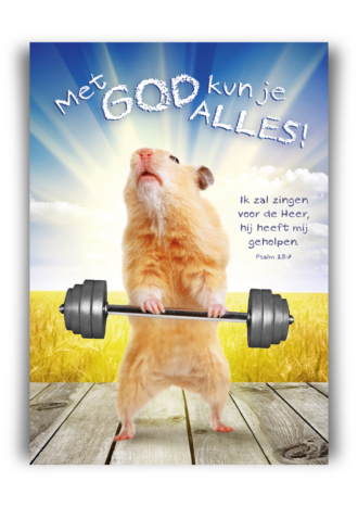 Poster A3 'Met God kun je alles' - MA11374 -  Posters A3 bij MajesticAlly