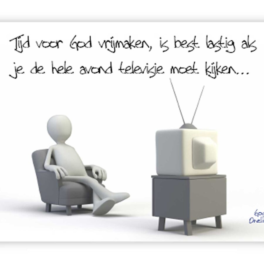 prentbriefkaart 'Tijd voor God vrijmaken'