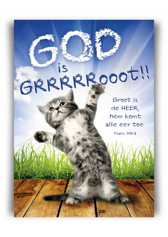 Poster 50x70 God is groot - MA11313 -  Posters XL  bij MajesticAlly