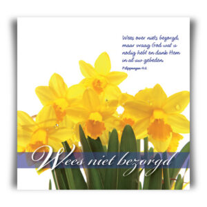 Prentbriefkaart 'Wees niet bezorgd'