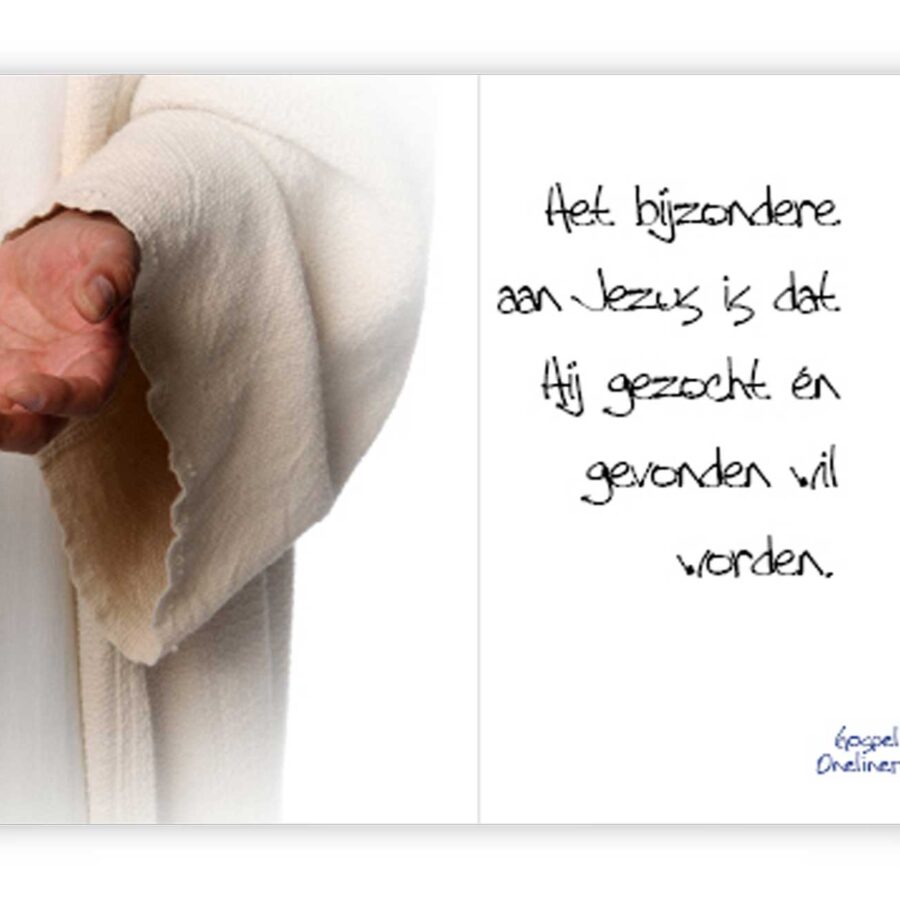 Minikaart 'Het bijzondere aan Jezus'