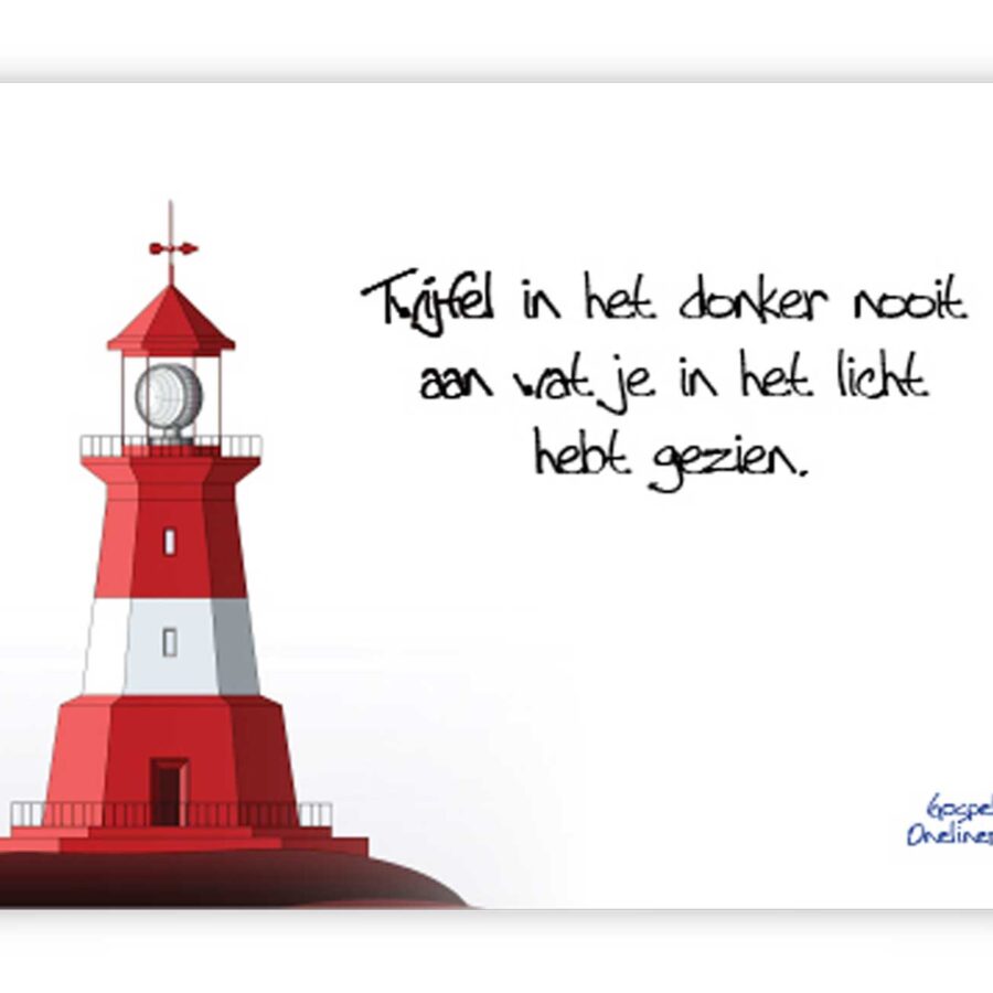 Minikaart 'Twijfel in het donker nooit'