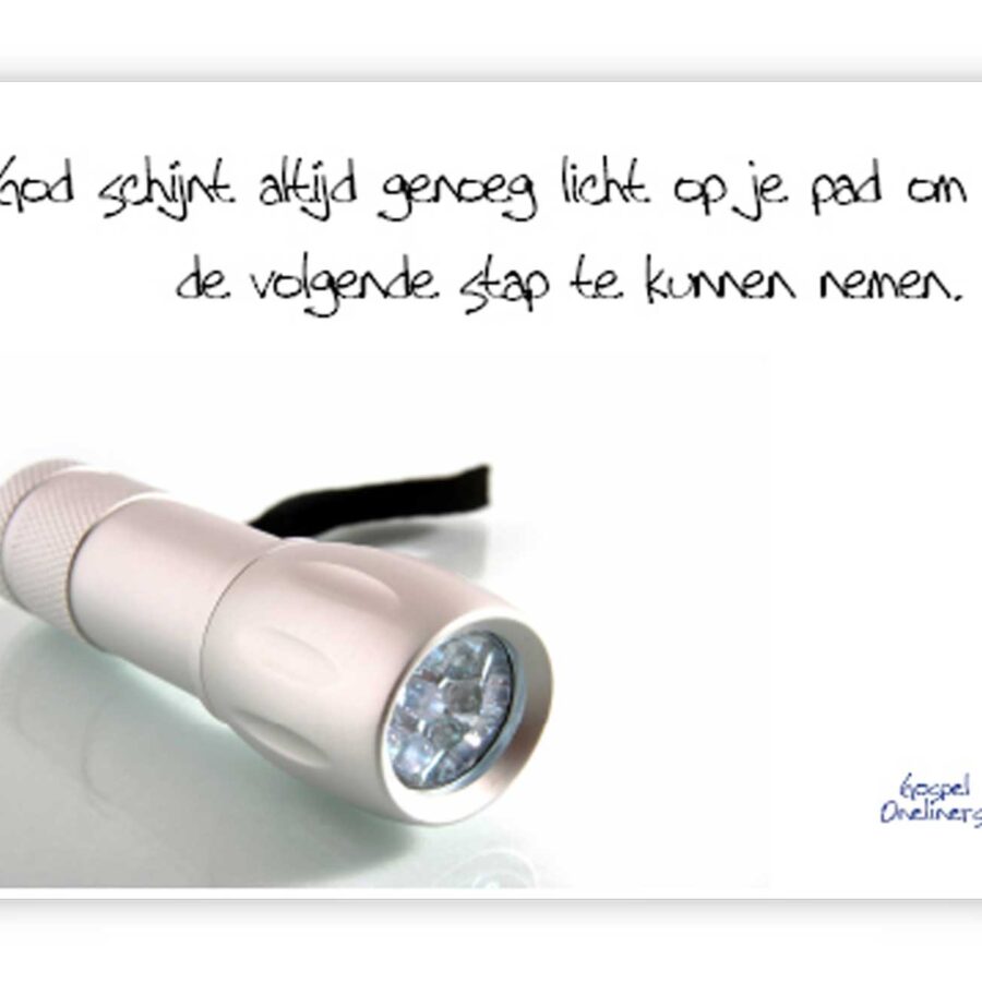 Minikaart 'God schijnt zijn licht'