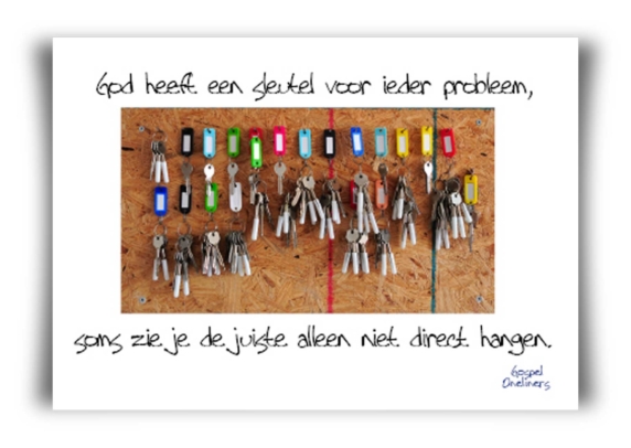 Minikaart 'God heeft een sleutel'