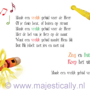 Prentbriefkaart Maak een vrolijk geluid