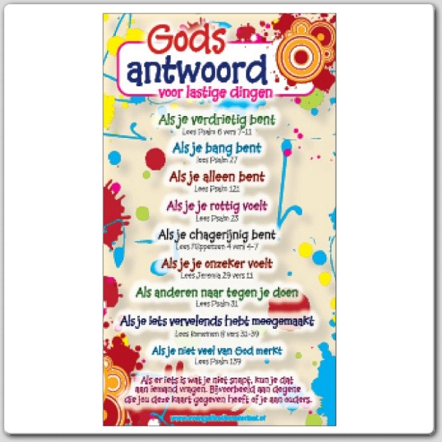 Kinderkaart 'Gods antwoord' - 44911 -  Kinderkaarten bij MajesticAlly