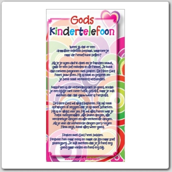 kinderkaart 'Gods kindertelefoon' - 44913 -  Kinderkaarten bij MajesticAlly