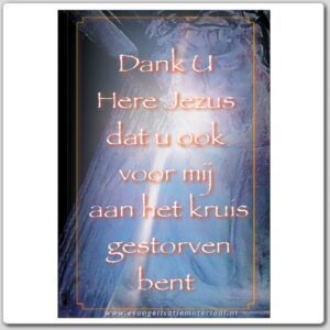 Minikaart 'Dank U voor het kruis'