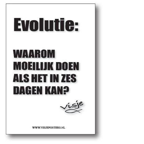 minikaart Visje 'Evolutie: waarom moeilijk doen'