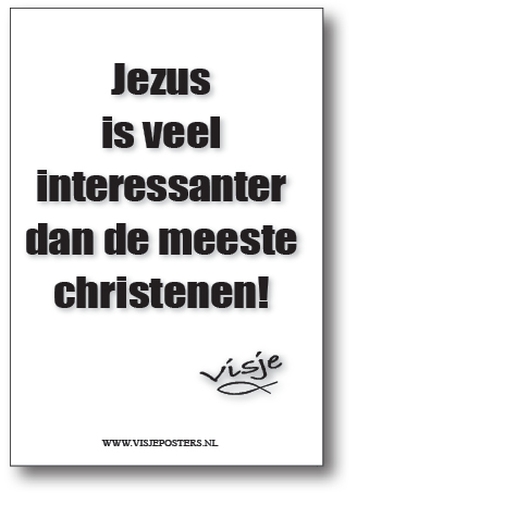 minikaart Visje 'Jezus is veel interessanter'