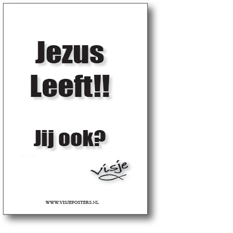 minikaart Visje 'Jezus leeft! Jij ook?'