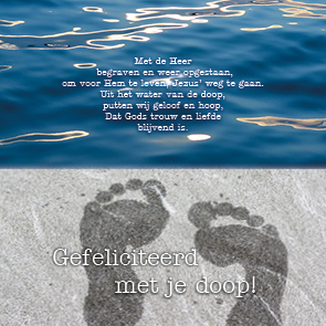 Kaart Gefeliciteerd doop - voetafdruk' - MA15008 -  Lifestyle bij MajesticAlly