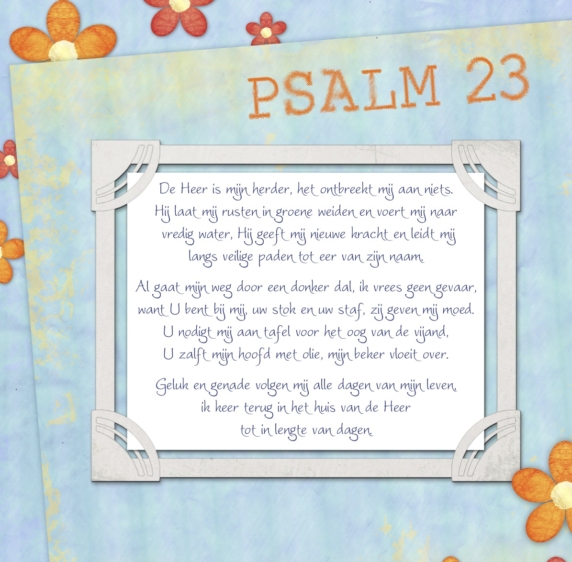 Kaart 'Psalm 23' - 45038 -  Bible Message bij MajesticAlly