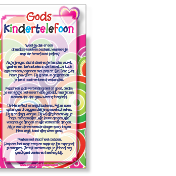 minikaart kinder 'Gods kindertelefoon'