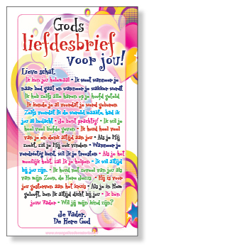 Minikaart kinder Gods liefdesbrief voor - 44961 -  Minikaartjes bij MajesticAlly