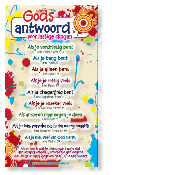 Minikaart kinder 'Gods antwoord voor lastige dingen' - 44960 -  Minikaartjes bij MajesticAlly