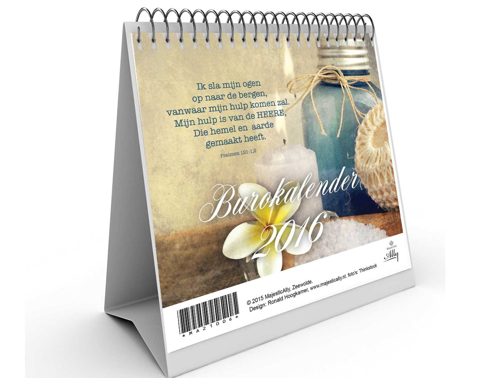 Burokalender 2016 brocante met bijbeltek - MA21006 -  Kalenders/agenda's 2016 bij MajesticAlly