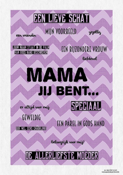 Viltbord 'Mama jij bent' - MA17507 -  Viltborden bij MajesticAlly