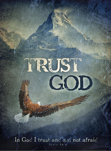 Wandbord A3 'Trust in God' - Adelaar - MA11605 -  Wandborden A3 bij MajesticAlly