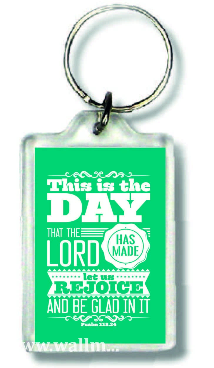 Sleutelhanger this is the day - MA23001 -  Bible Verses bij MajesticAlly