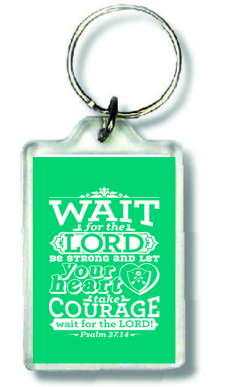 Sleutelhanger wait for the Lord - MA23004 -  Bible Verses bij MajesticAlly