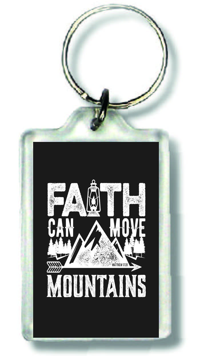 Sleutelhanger faith can move mountains - MA23006 -  Bible Verses bij MajesticAlly