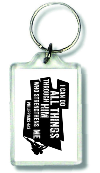 Sleutelhanger i can do all things - MA23021 -  Bible Verses bij MajesticAlly