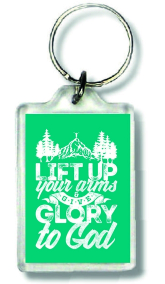 Sleutelhanger lift up your arms - MA23030 -  Bible Verses bij MajesticAlly