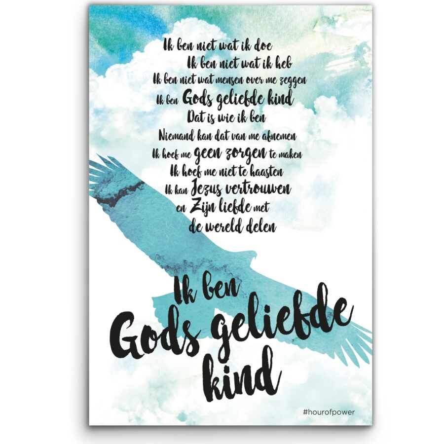 Cadeaubord Gods geliefde kind adelaar - MA24201 -  Cadeauborden A4 bij MajesticAlly
