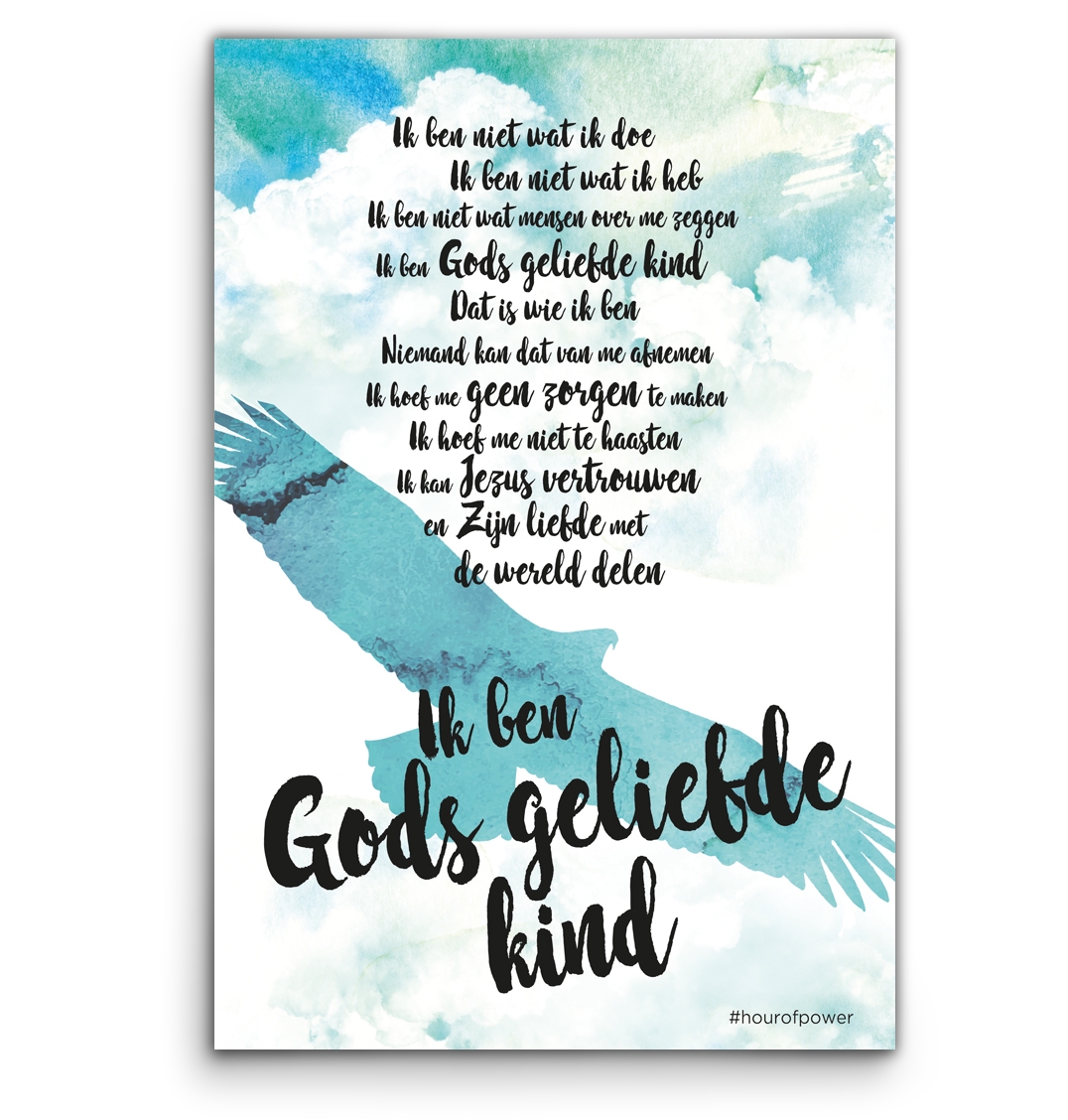 Cadeaubord Gods geliefde kind adelaar - MA24201 -  Cadeauborden A4 bij MajesticAlly