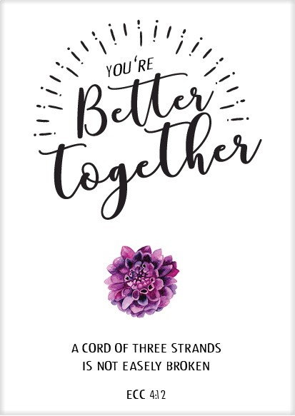 Kaart 'You're better together' - MA25022 -  Beautiful Day bij MajesticAlly