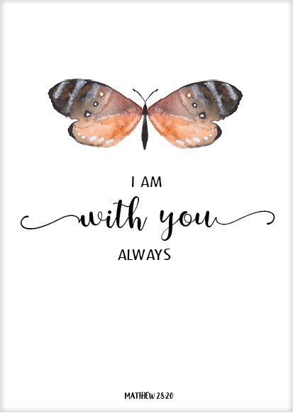 Kaart 'I am with you always' - MA25028 -  Beautiful Day bij MajesticAlly
