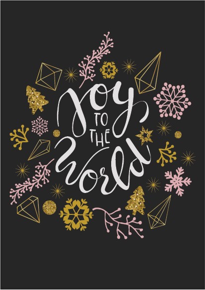 Kerstkaart 'Joy to the world- Beautiful Day - MA25053 -  Christelijke kerstkaarten bij MajesticAlly