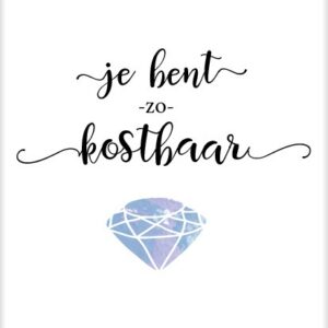 Cadeaubord je bent zo kostbaar - MA25109 -  Cadeauborden A4 bij MajesticAlly