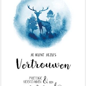 Kerstkaart 'Hert' - Hour of Power - MA24021 -  Christelijke kerstkaarten bij MajesticAlly