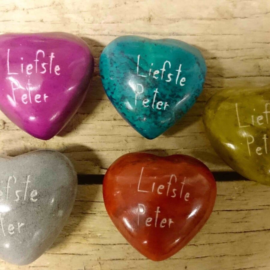 Liefste peter groen hart steen - 5500359513 -  Fairtrade bij MajesticAlly