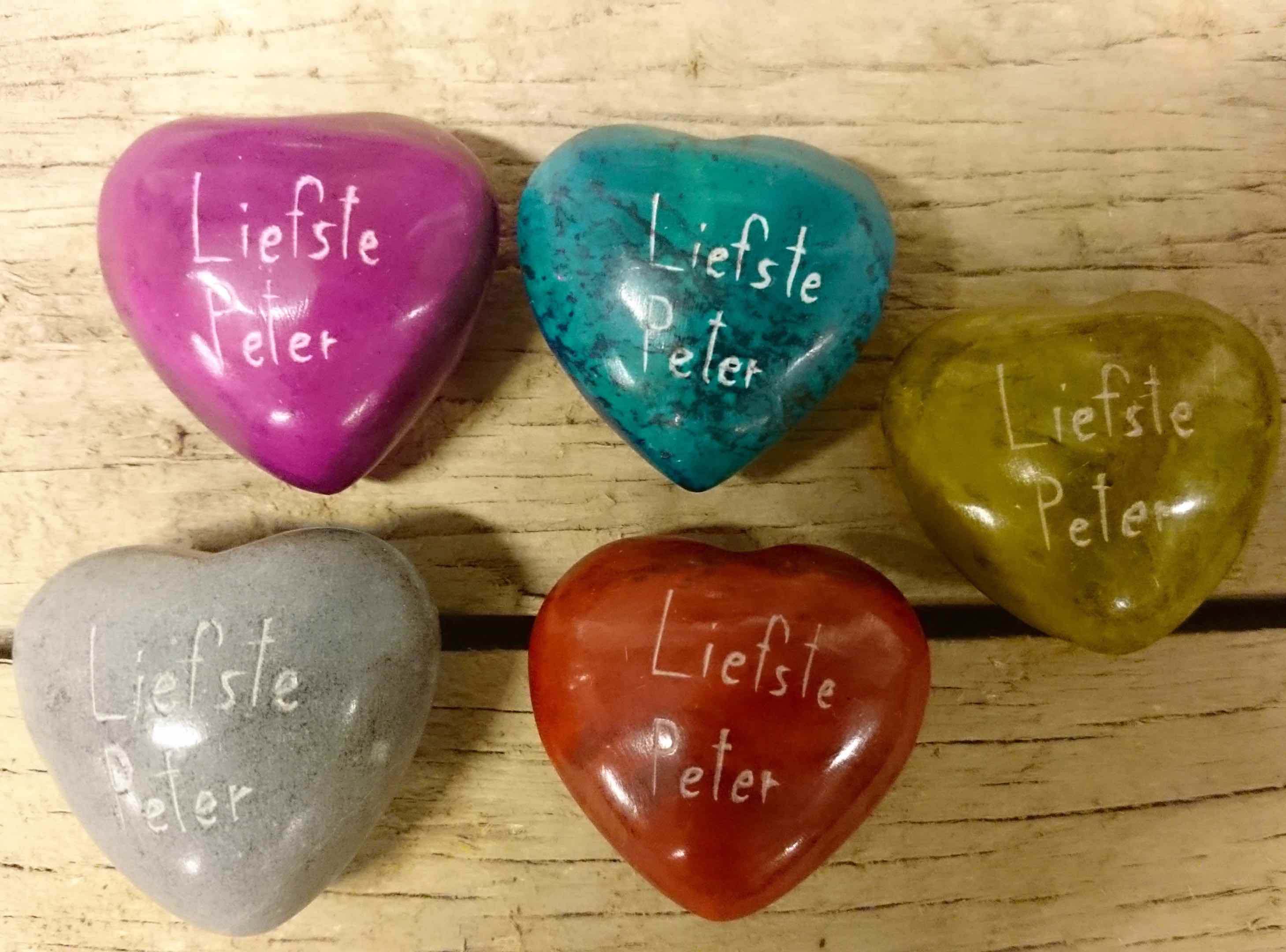 Liefste peter paars hart steen - 5500359514 -  Fairtrade bij MajesticAlly