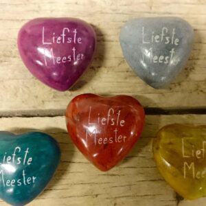 Liefste meester paars hart steen - 5500359539 -  Fairtrade bij MajesticAlly