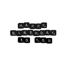 Kaart 'Happy birthday' - MA32018 -  Words&Letters bij MajesticAlly