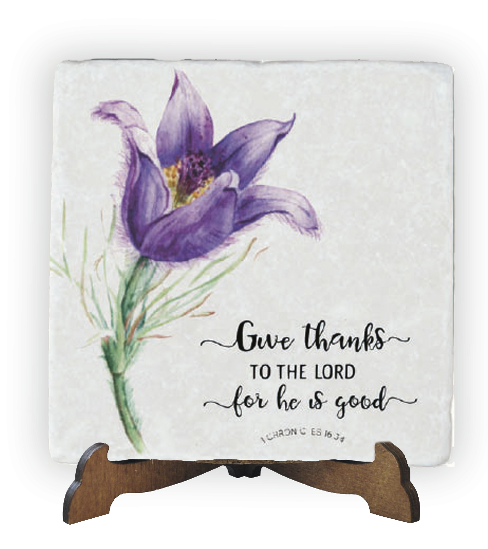Give thanks to the Lord 10x10 cm - MA17704 -  Tegels van steen bij MajesticAlly