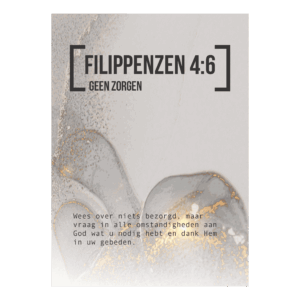 Bijbeltekstkaart 'Filippenzen 4:6' NBV21