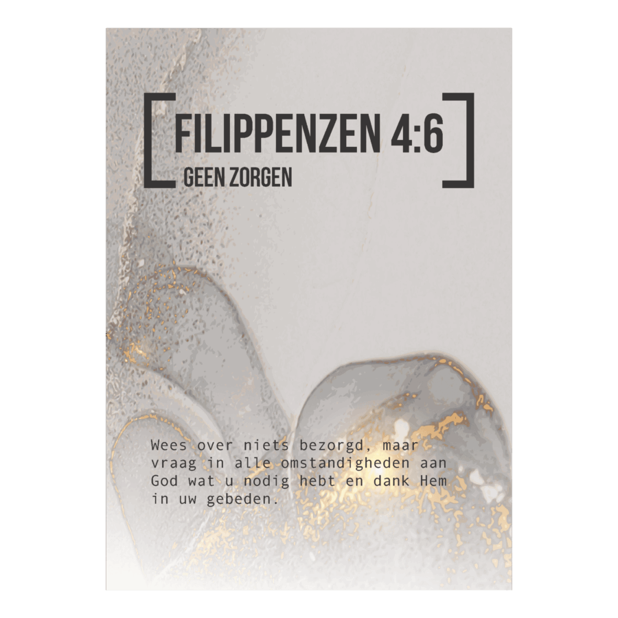 Bijbeltekstkaart 'Filippenzen 4:6' NBV21