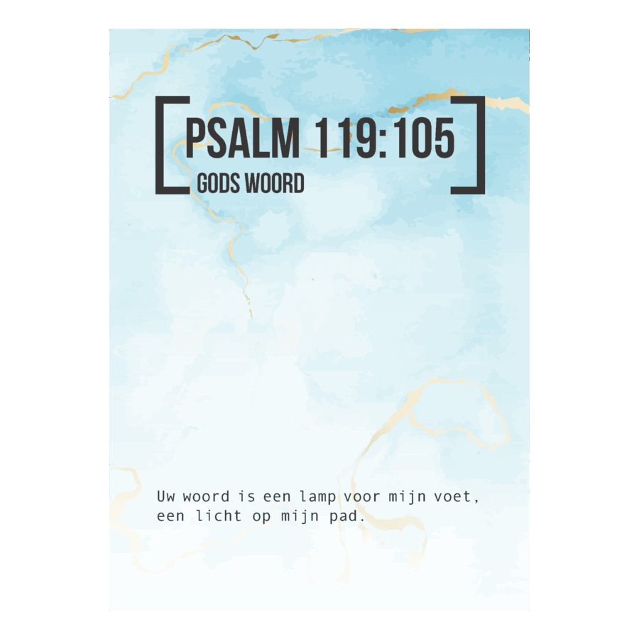 Bijbeltekstkaart 'Psalm 119:105' NBV21