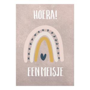 Wenskaart 'Een meisje'