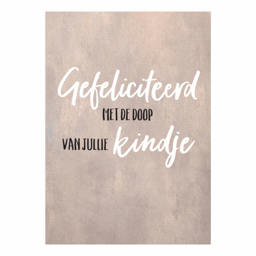 Wenskaart 'Doop kindje'