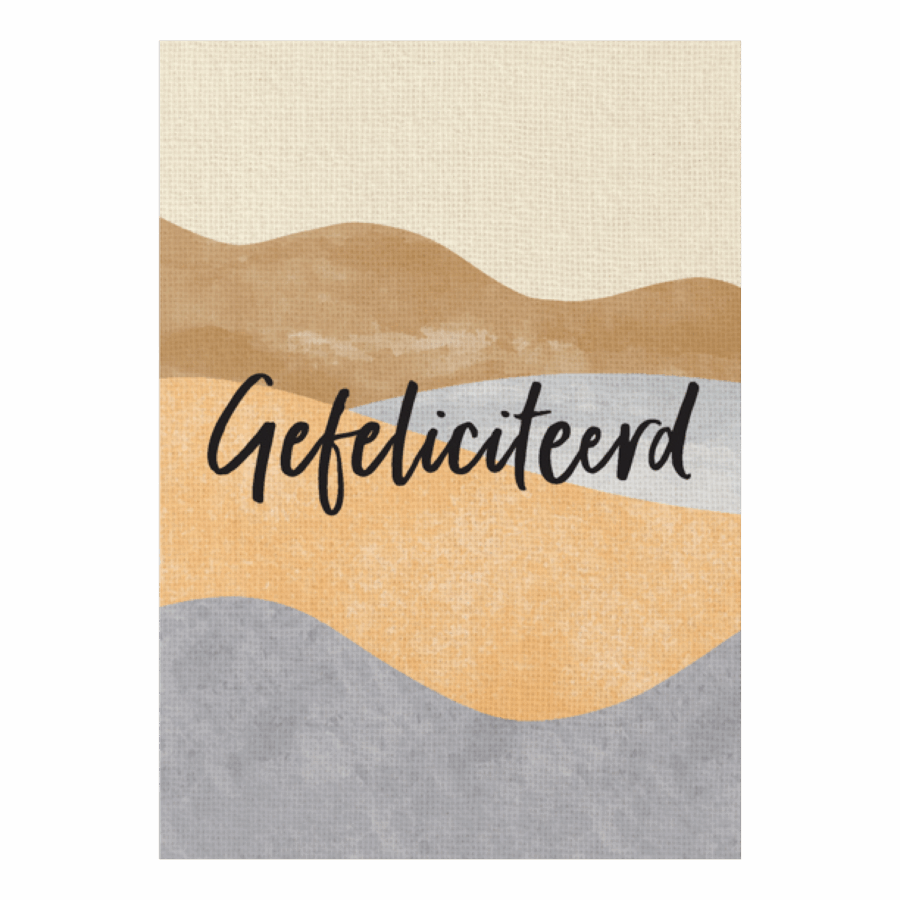 Wenskaart 'Gefeliciteerd'