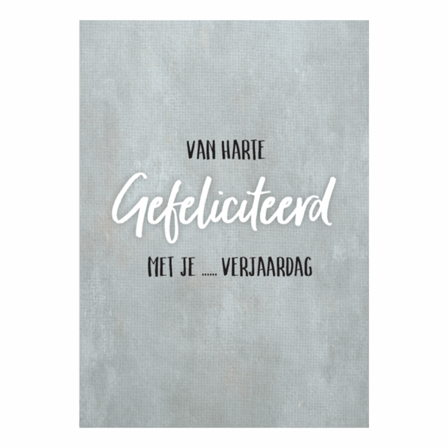 Wenskaart 'Gefeliciteerd verjaardag'