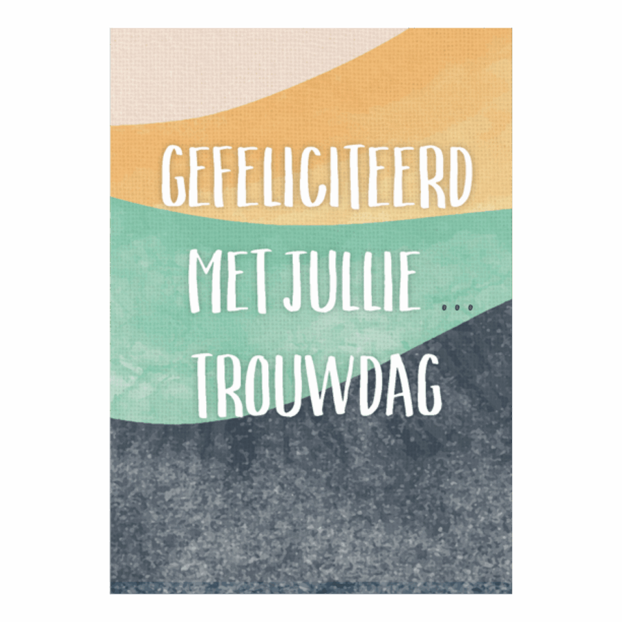 Wenskaart 'Gefeliciteerd trouwdag'