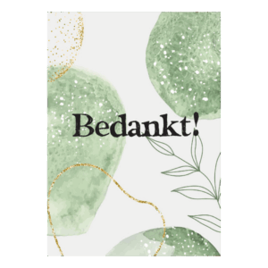Wenskaart 'Bedankt'