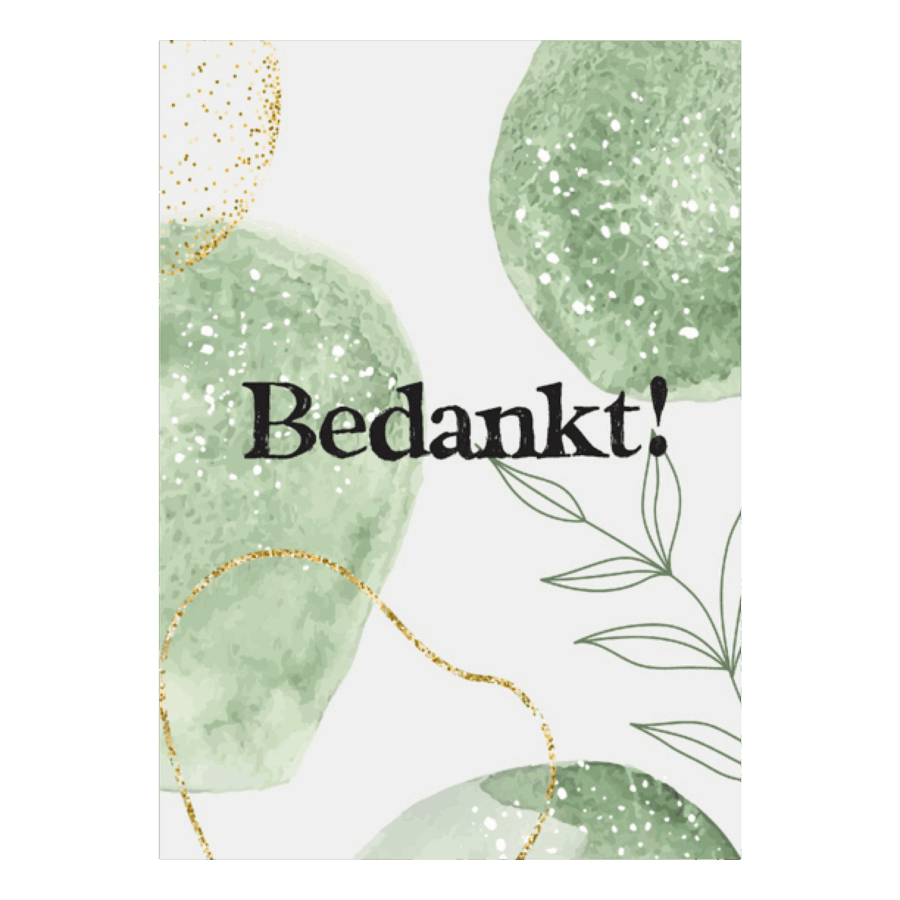Wenskaart 'Bedankt'